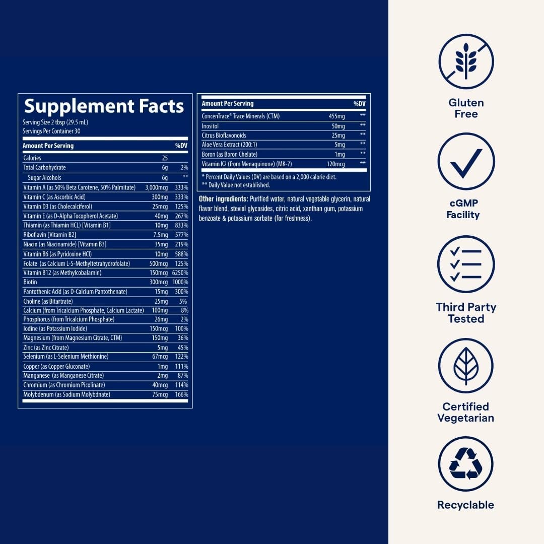 Trace Minerals Multi Vitaminas Minerales Líquidas | Vitaminas B, An...