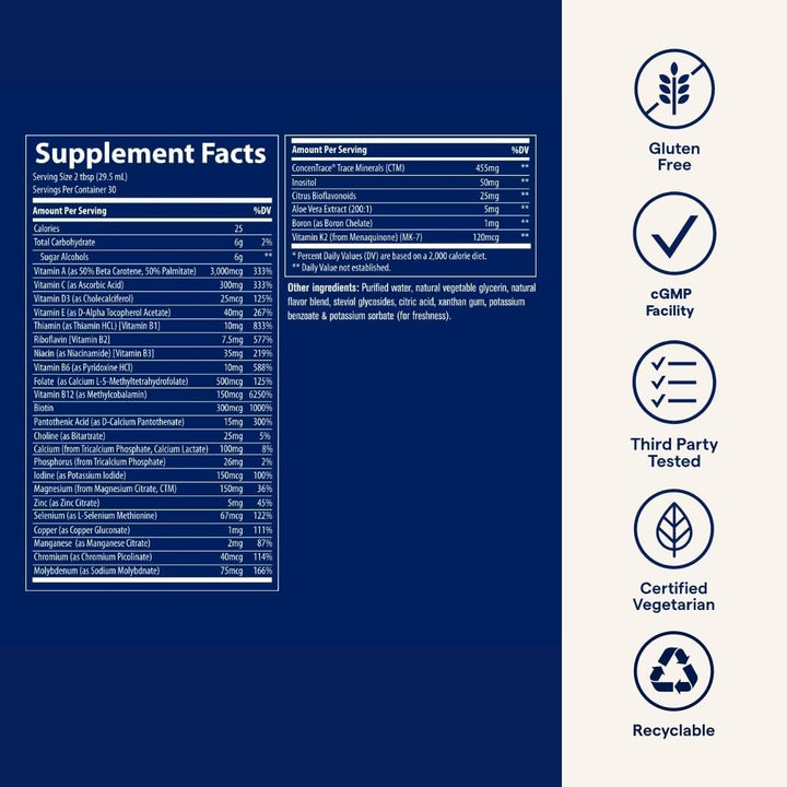 Trace Minerals Multi Vitaminas Minerales Líquidas | Vitaminas B, An...