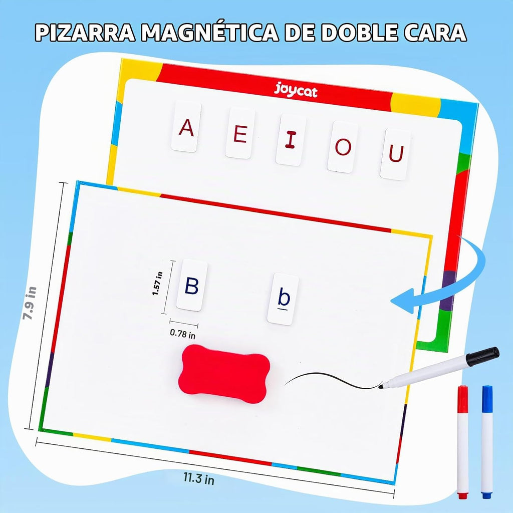 JoyCat Azulejos magnéticos de letras 234PCS, alfabeto, tablero magnético de