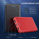[Paquete de 2] Cargador Portátil Power Bank 10000mAh, Batería Exter...