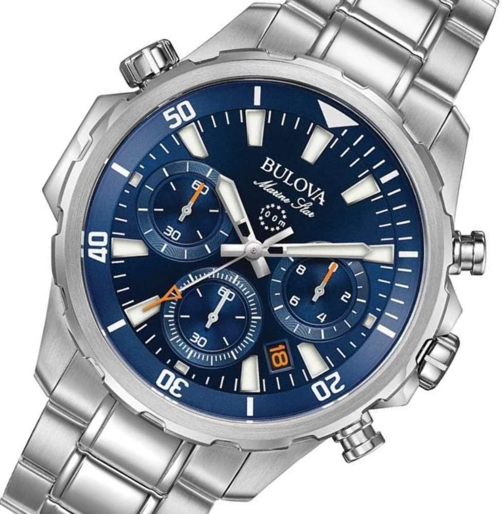 Reloj cronógrafo de cuarzo Bulova para hombre Marine Star Series B en acero inoxidable, 6 manecillas