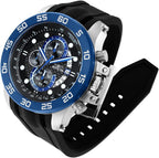 Invicta I-Force Reloj de cuarzo analógico para hombre, negro, con movimiento japonés