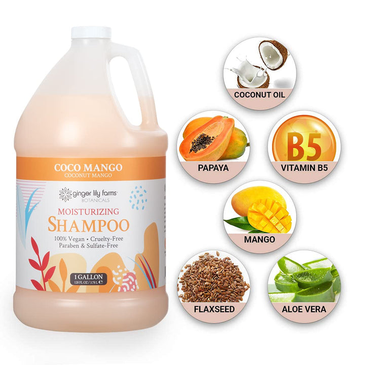 Champú de Ginger Lily Farms, galón, Negro