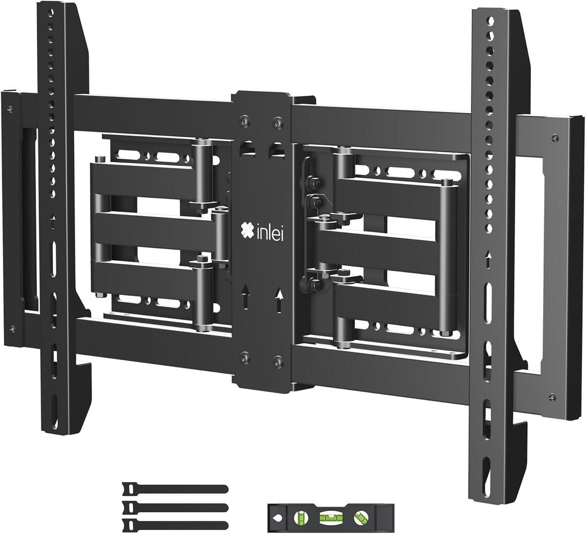 Montura de pared para TV de movimiento completo ultra delgada para la mayoría de televisores planos/curvos de 37"-90", soporte giratorio con inclinación con 6 brazos articulados, soporta 54.4