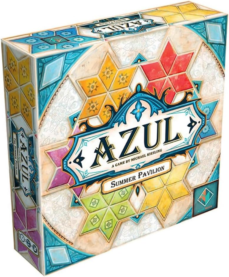 Asmodee Azul Summer Pavilion Juego de Mesa - Juego de Estrategia de Colocación de Azulejos, Diversión Familiar para Niños y Adultos, Edades 8+, 2-4 Jugadores, Tiempo de Juego de 30-45 Minutos