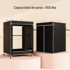 P4C Plus - Perchero enrollable con tapa, estantes de ropa
