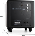 Audioengine S8 Bocina para sonidos graves, de 8 pulgadas, con conexión a corriente eléctrica, color blanco. Negro
