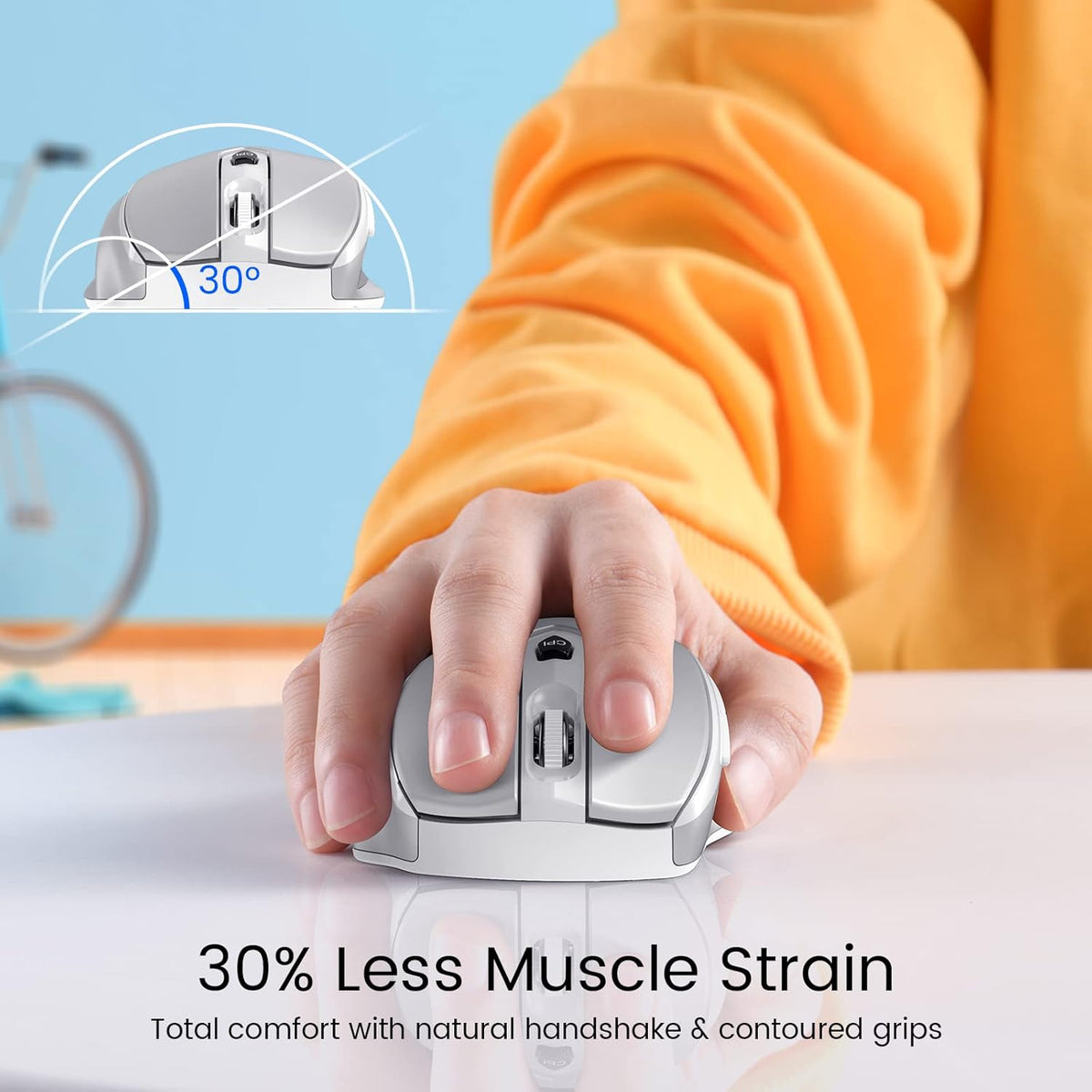 HOTWEEMS D-09 - Ratón inalámbrico para laptop, ergonómico Plus, mou...