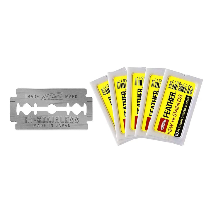 Feather Cuchillas de afeitar de seguridad de doble filo, (50 unidad...