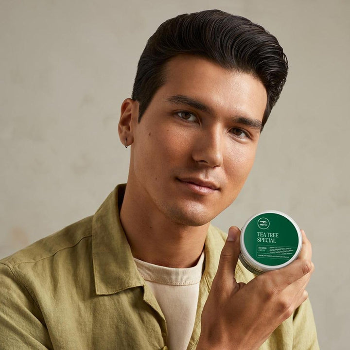 Crema moldeadora Tea Tree, crema para peinar el cabello, fijación d...