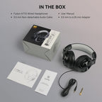 OneOdio A71D - Auriculares con cable de diadema, auriculares de monitor de estudio, auriculares estéreo de DJ de alta resolución con diseño plegable, conector de 3.5/6.35MM para grabación de AMP