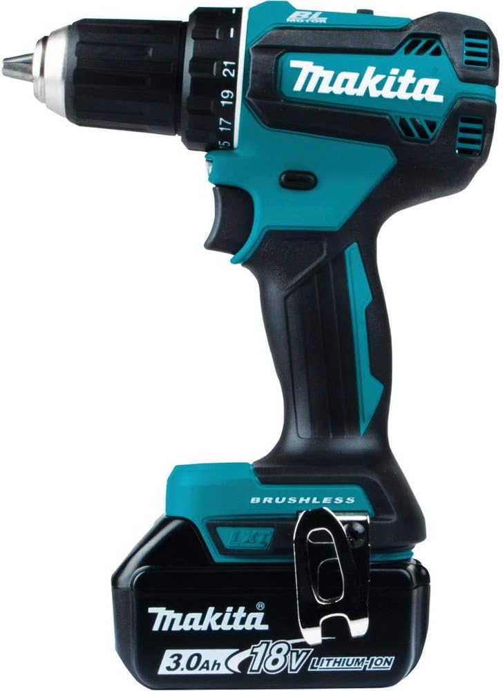 Makita XFD131 18V LXT Litio-Ion Kit de taladro inalámbrico de 1/2" sin escobillas (3.0Ah), velocidad variable