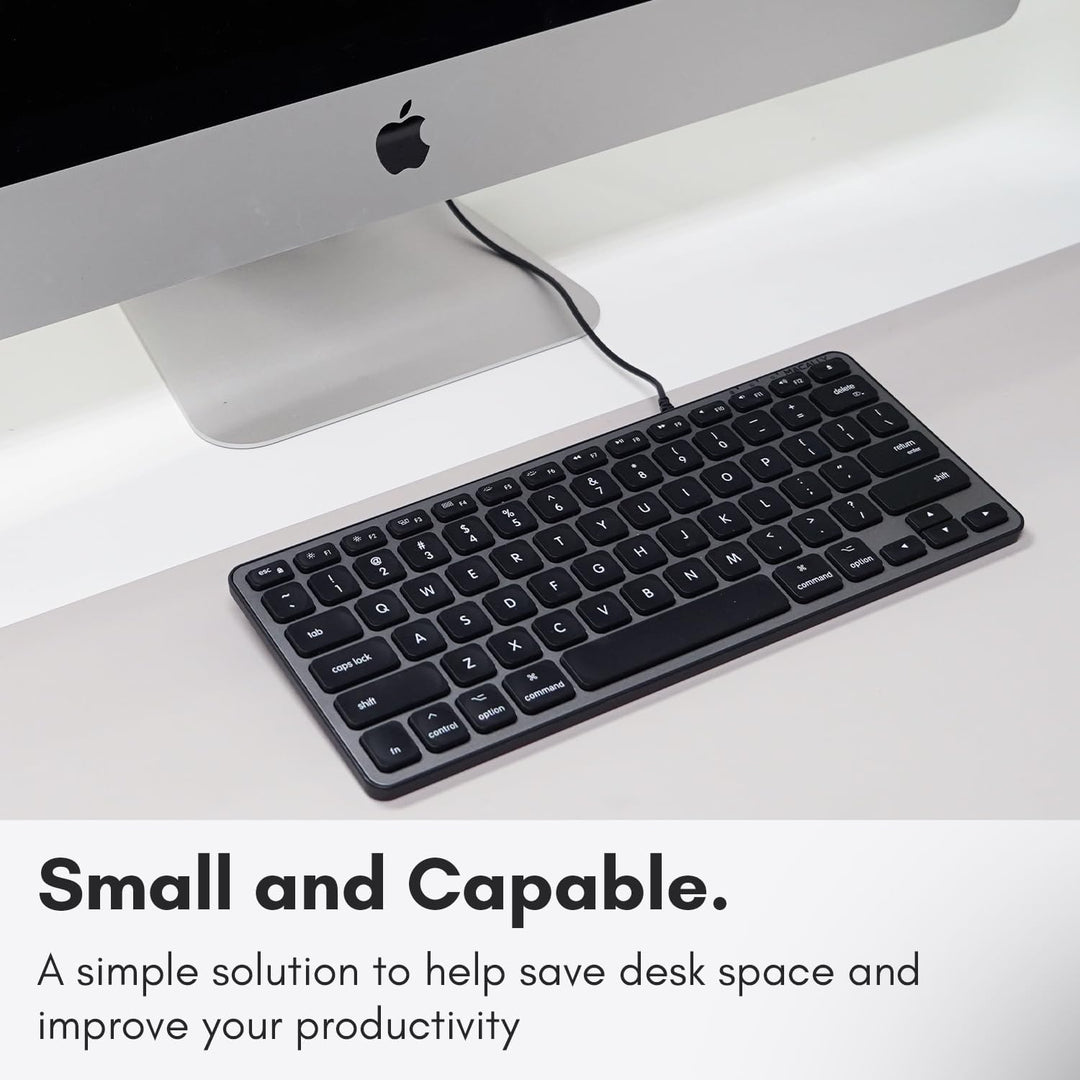 Macally - Teclado con cable retroiluminado para Mac, compatible con...