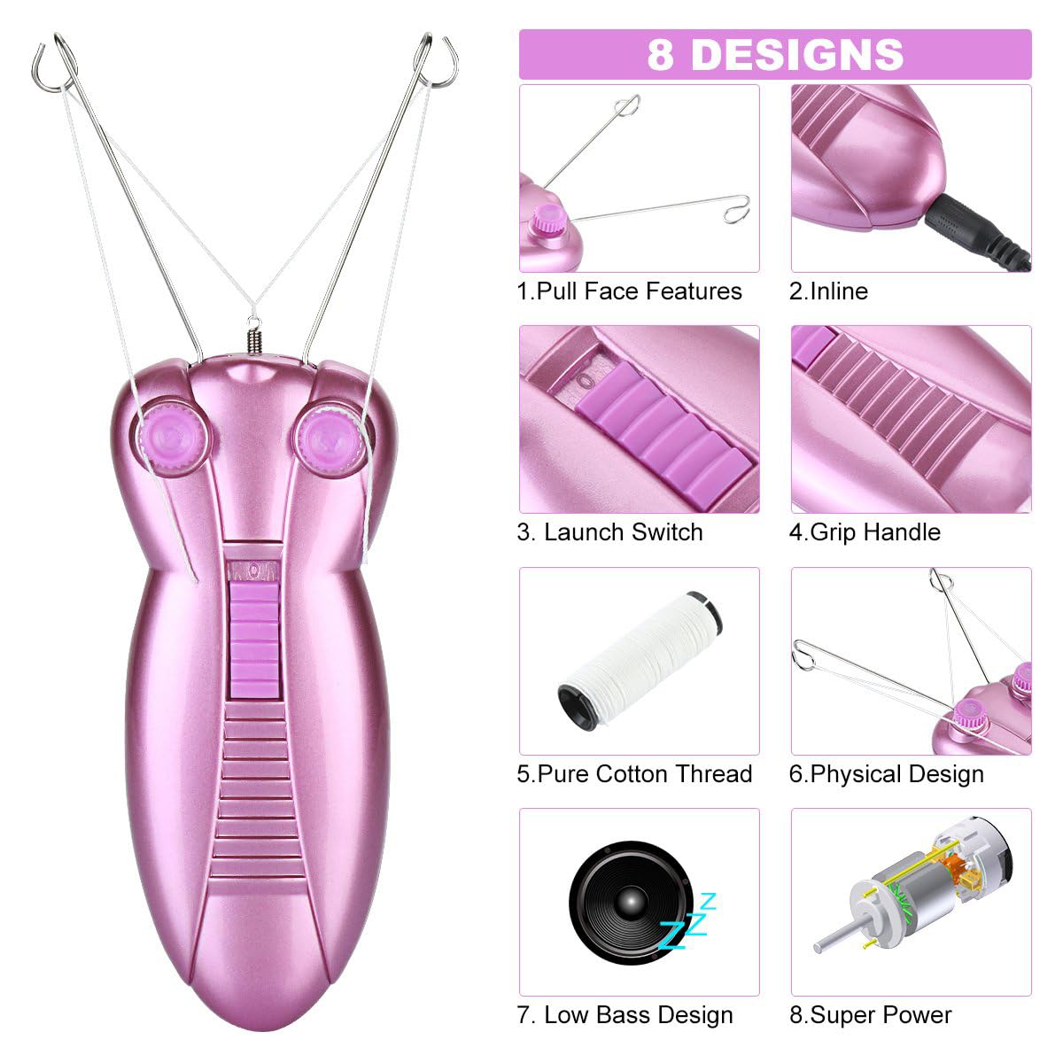 WAYCOM Depiladora Eléctrica para Mujeres Removedor de Vello Facial...