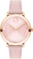 Movado Reloj Bold Evolution 2.0 para mujer, movimiento de cuarzo suizo, correa de cuero, resistencia al agua de 3 ATM, reloj de moda de lujo para ella, 1.339 in