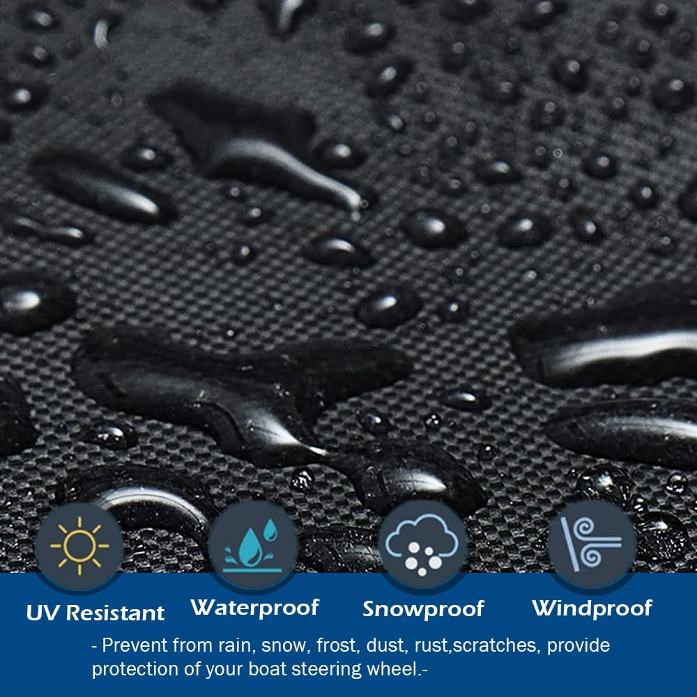 Funda para volante de barco, funda protectora de volante marino de 24 pulgadas, impermeable, 420D, resistente a los rayos UV