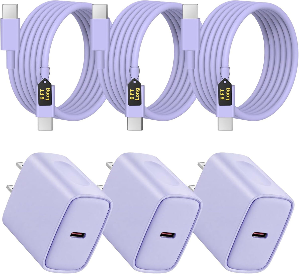 iPhone 18 17 16 15 Cargador Carga Rápida 3Pack Cargador USB C Type C