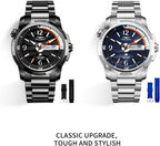200M - Reloj de pulsera impermeable para hombre, reloj suizo luminoso de cristal de zafiro sintético con movimiento de alta frecuencia importado y acero inoxidable 316L, reloj de visualización