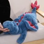Animales de peluche pesados 4.5 kg 90 cm, animal de peluche de dragón pesado para niños y adultos, animales de peluche pesados para comodidad y relajación. Disponible en azul, rosa y verde