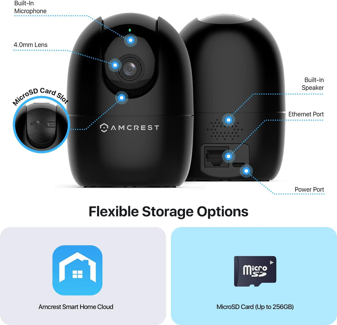 Amcrest Cámara WiFi 1080P para interiores, cámara de niñera, cámara...