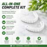 2 pares de carillas de dientes para mujeres y hombres, kit de reemp...