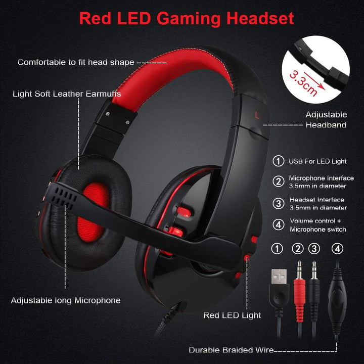 BlueFinger Combo de auriculares y teclado para juegos