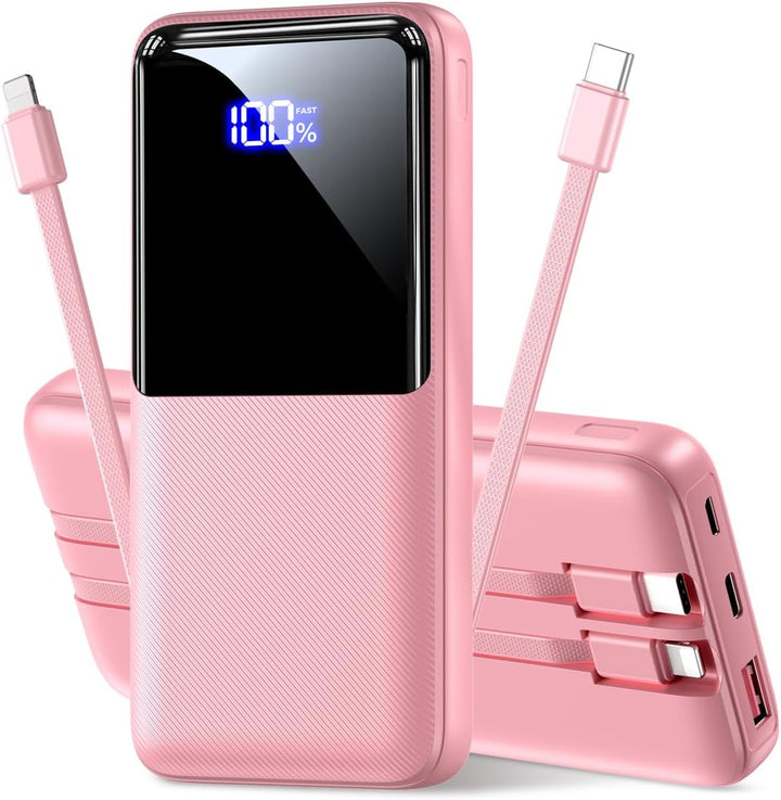 CFIAI Cargador Portátil Power Bank 20000mAh - Rojo Suave