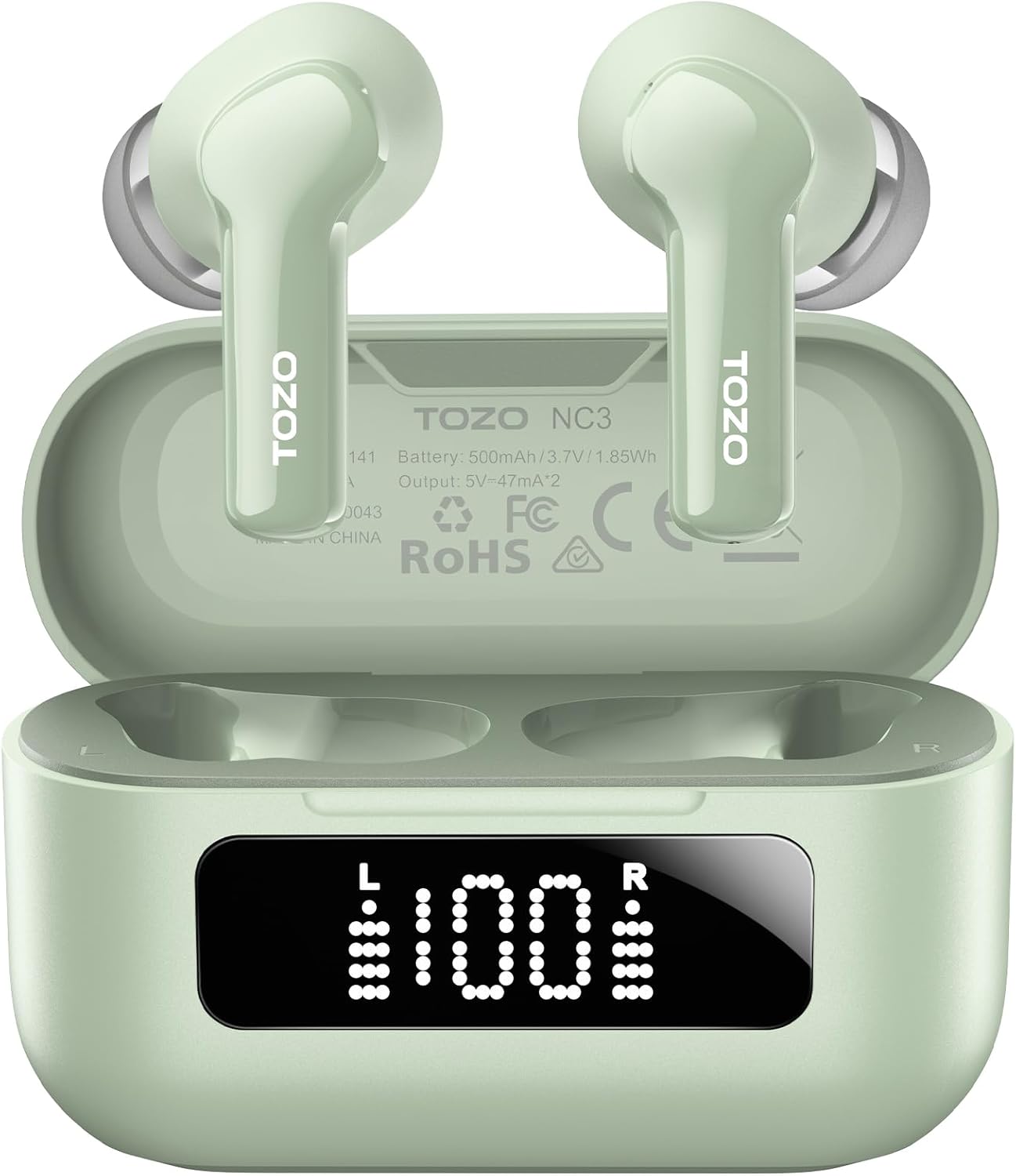 TOZO Auriculares inalámbricos híbridos con cancelación activa de ru...
