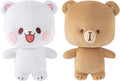 Milkmochabear Paquete de peluche auténtico de leche y moca de 7 pulgadas