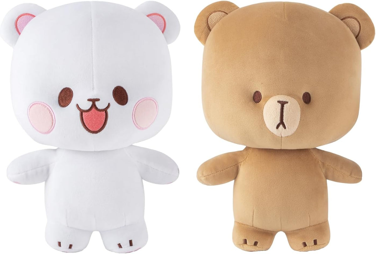 Milkmochabear Paquete de peluche auténtico de leche y moca de 7 pulgadas