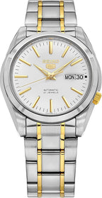 Seiko Reloj 5 Plata/Oro SNKL47K1, Plateado/Dorado, Reloj analógico, cuerda automática