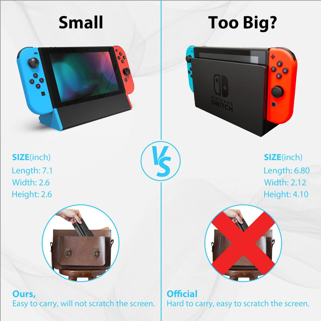 SIWIQU Estación de acoplamiento para TV para Nintendo Switch/Switch OLED, estación de acoplamiento portátil para TV de reemplazo con adaptador HDMI 4K/ Puerto Type C / Puerto USB para Nintendo Switch oficial (para Switch/OLED)