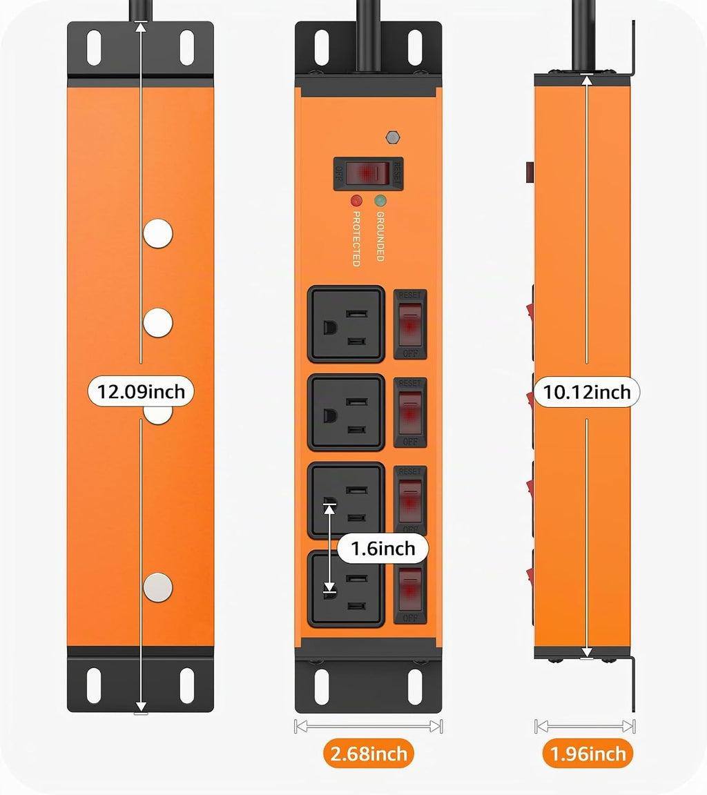 CCCEI Protector de sobretensiones magnético resistente, calibre 12, naranja