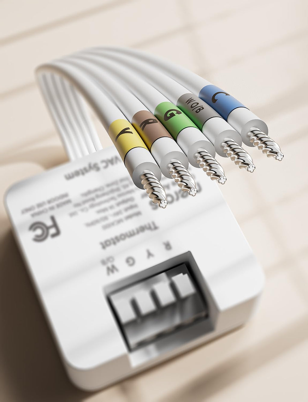 meross Adaptador de cable C para termostato inteligente, requiere cables R Y G, 16 pulgadas