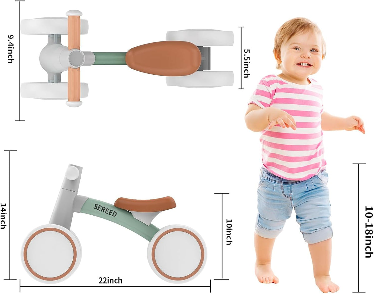 SEREED - Bicicleta de equilibrio para bebés de 1 año, niños y niñas...