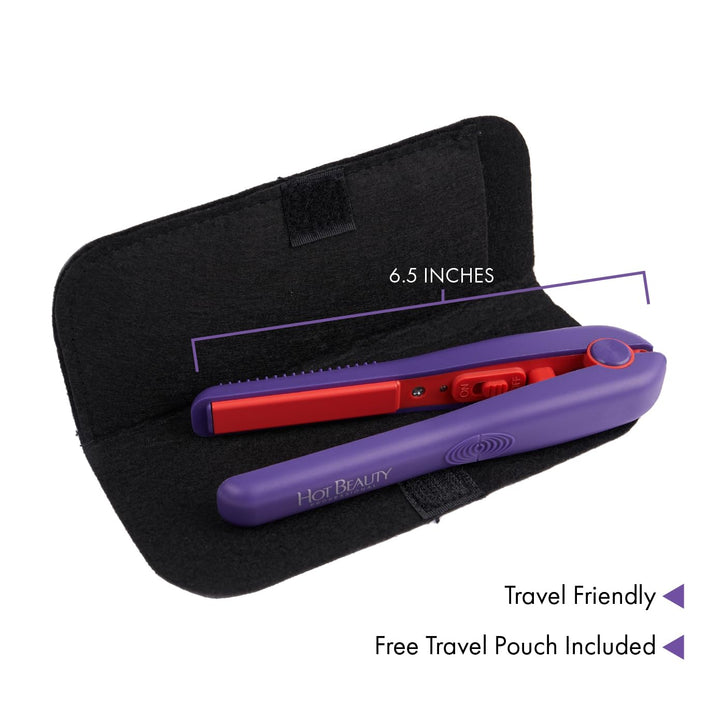 Hot Beauty Mini plancha plana profesional de cerámica de 1\/2 pulga...