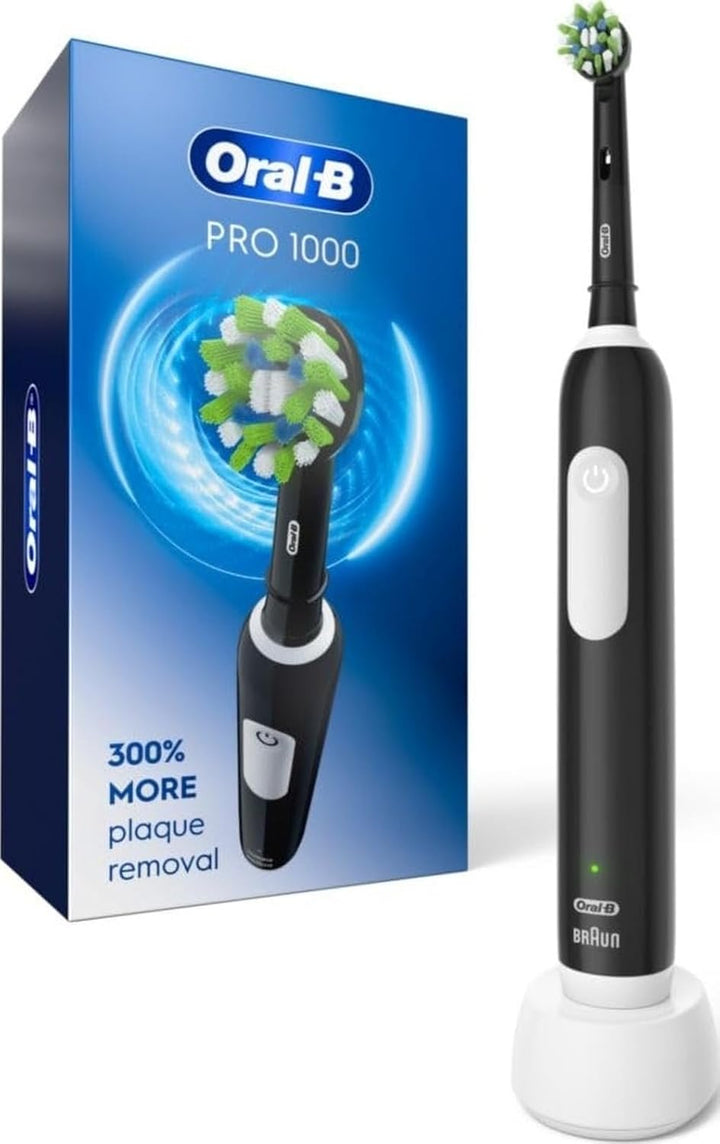 Oral-B Cepillo de dientes eléctrico recargable Pro 1000, color negro