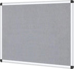 VIZ-PRO Tablero de anuncios de fieltro gris, 48 X 36 pulgadas, marco de aluminio plateado