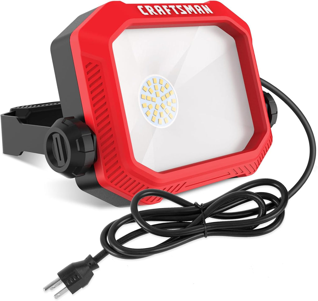 Lámpara CRAFTSMAN - Luz de trabajo portátil LED blanca fría de 2500 lúmenes (1