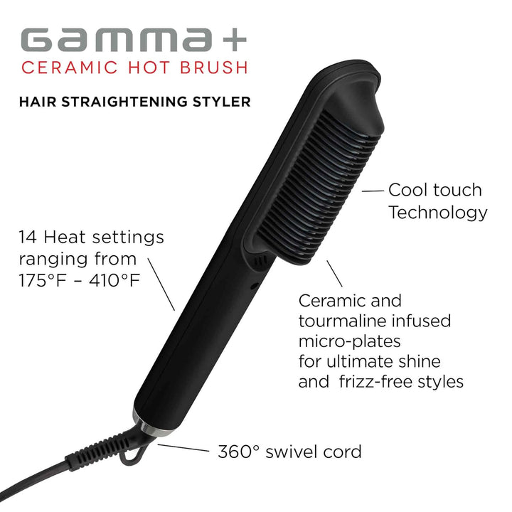 GAMMA+ Plancha para alisar el cabello, plancha plana doble o cepill...