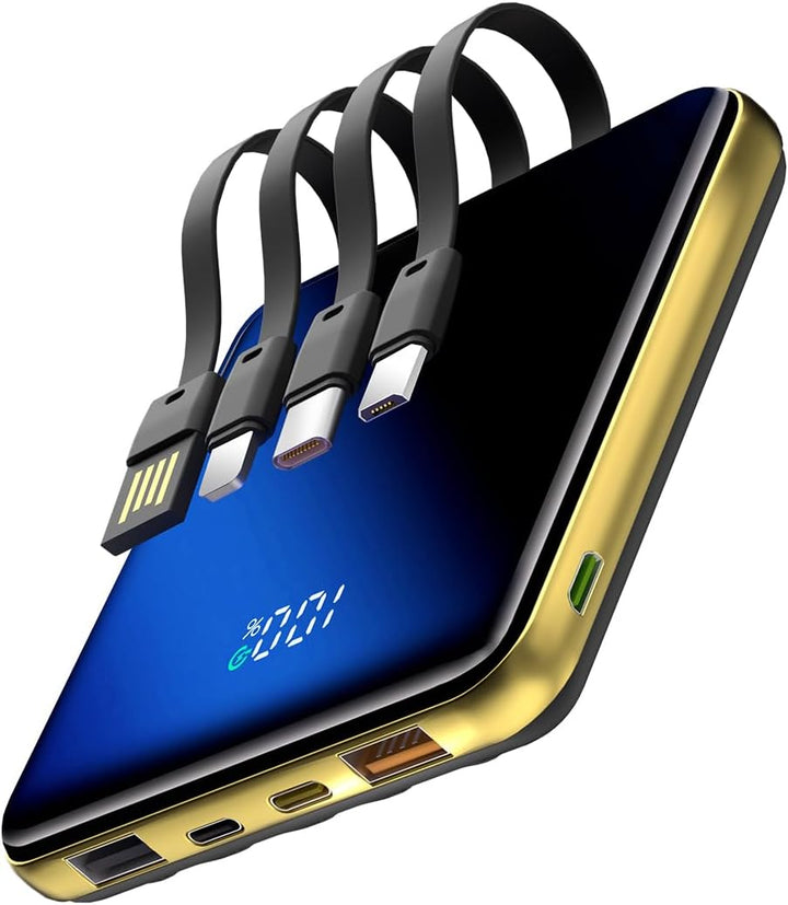 Kelaien Cargador portátil de 10000 mAh, banco de energía de cable i...