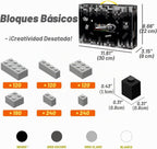 Lote de 1000 Piezas Bloques de Construcción, Juego Clásico de Bloques Básicos