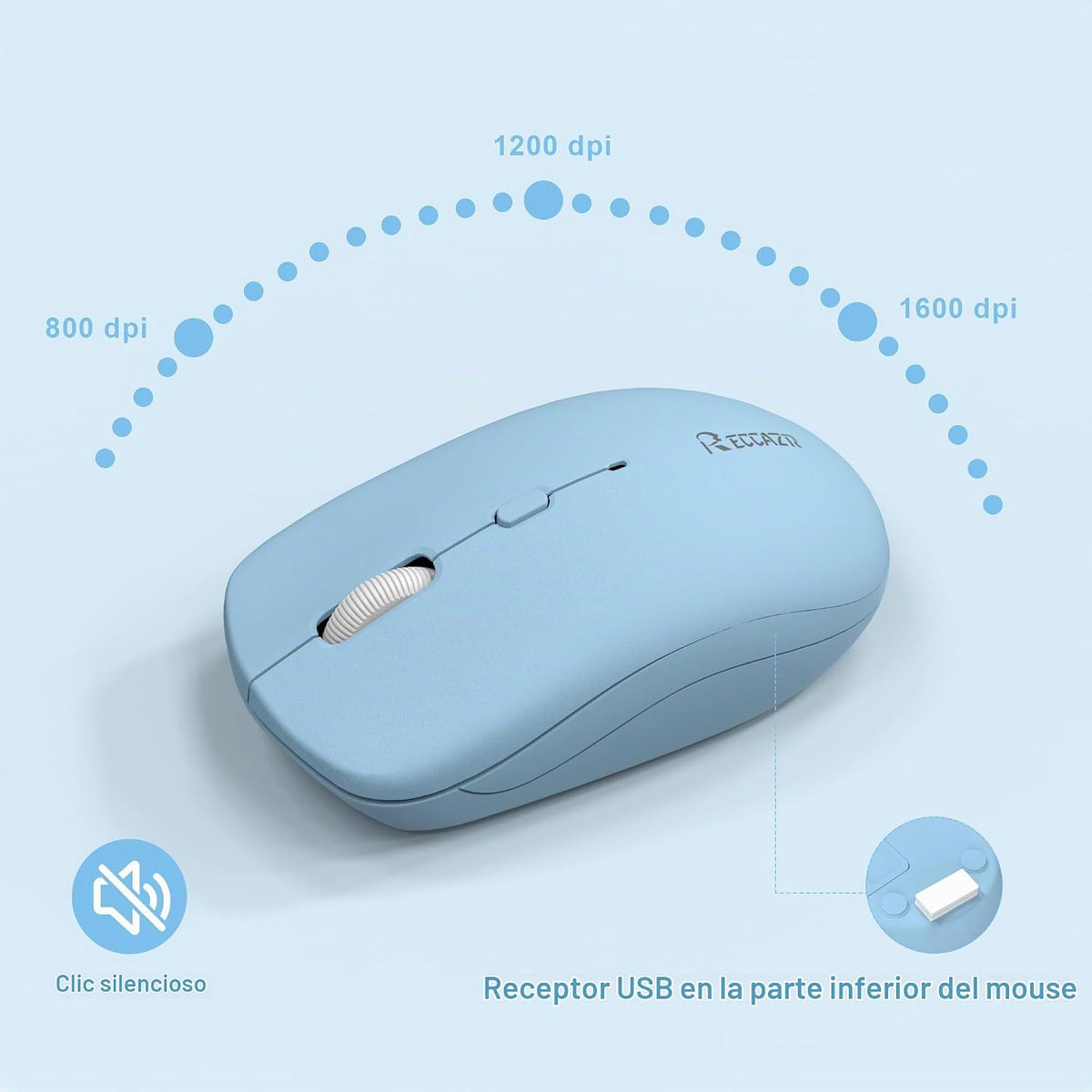 Combo silencioso de teclado y mouse inalámbricos para oficina y hog...