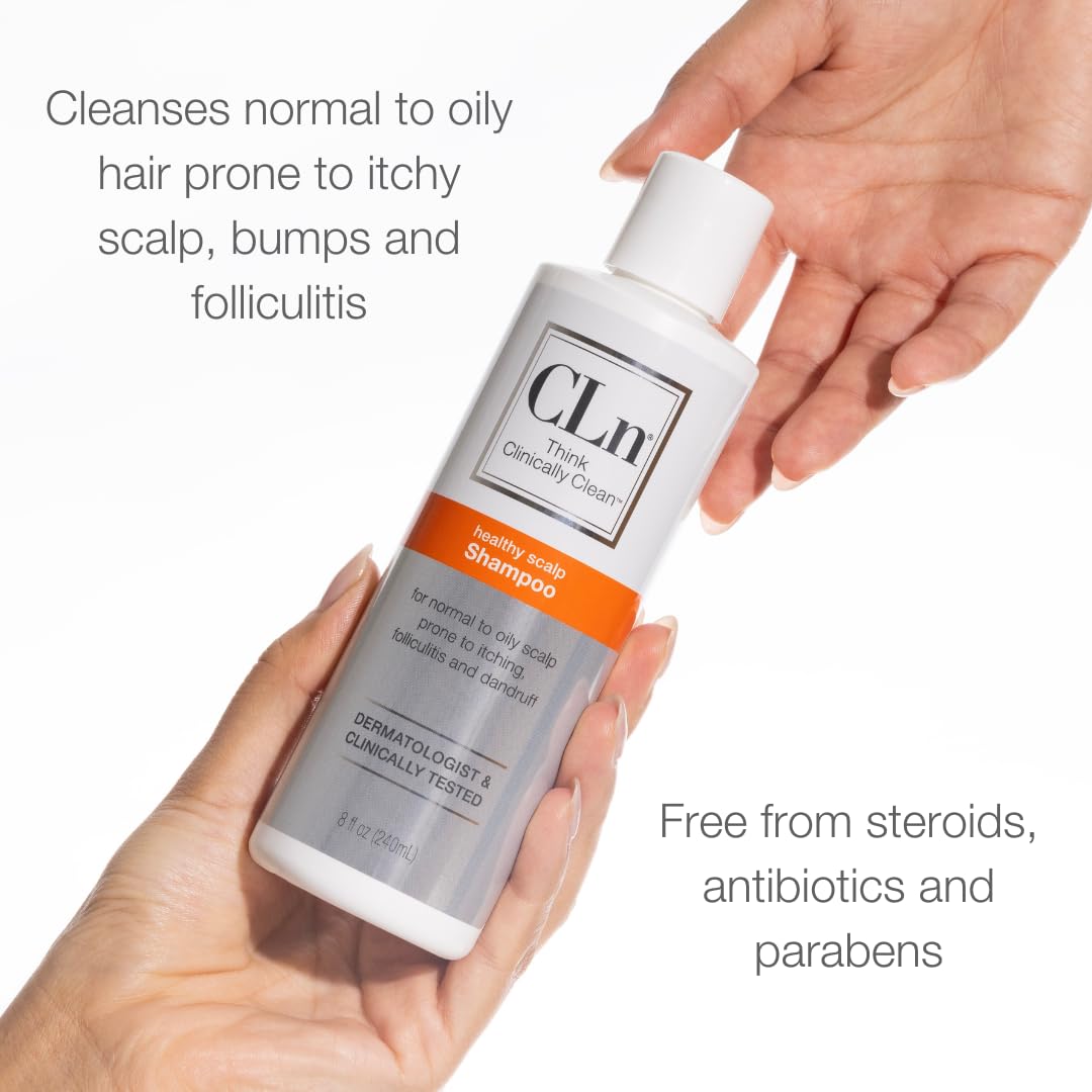 Champú CLN para cuero cabelludo propensos a folliculitis, dermatiti...