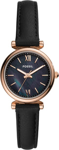 Fossil Carlie - Reloj de cuarzo de acero inoxidable de tres manecillas para mujer