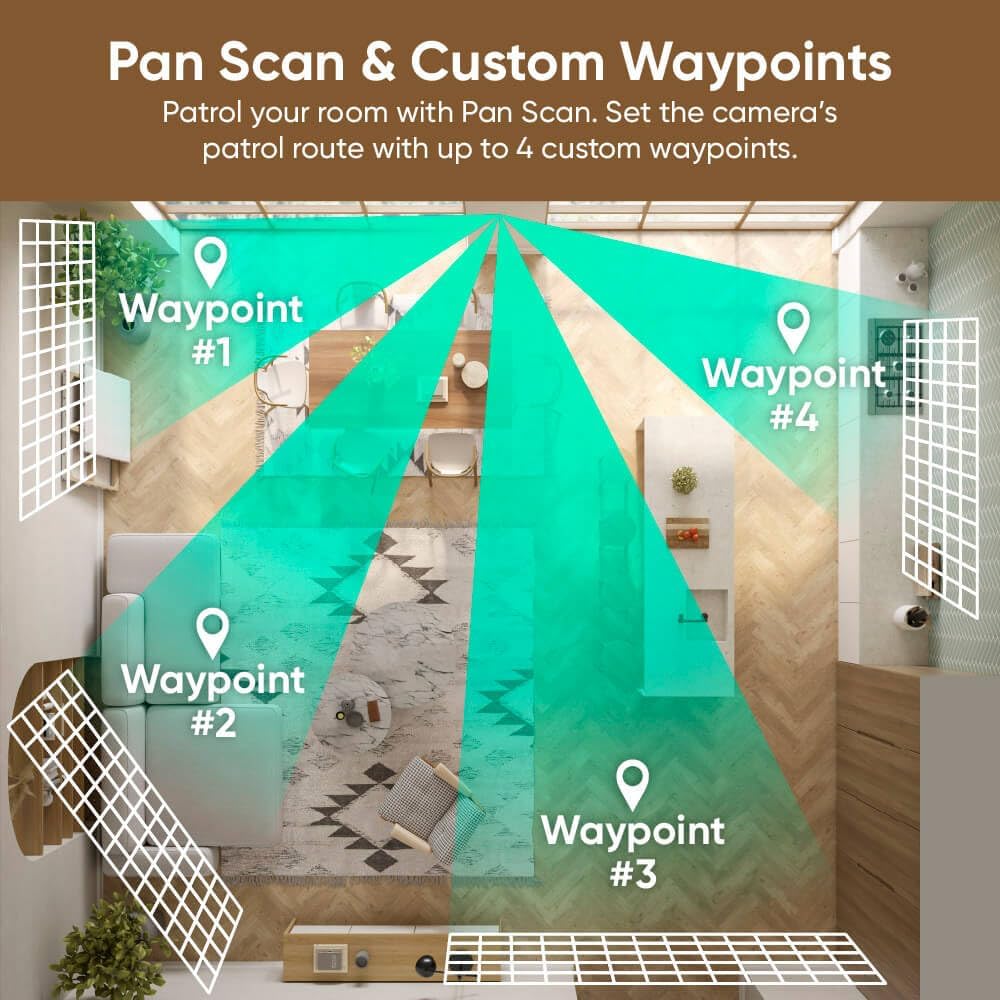 WYZE Duo Cam Pan, paquete de 2 unidades, para interiores y exterior...