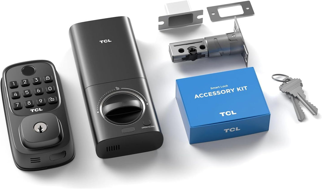TCL Cerradura inteligente Wi-Fi D1, cerradura de puerta de huellas...