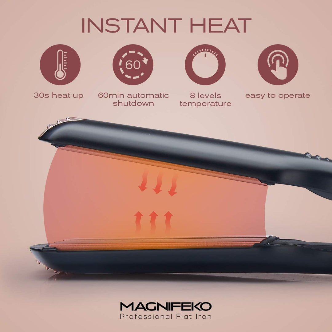 Magnifeko Plancha profesional de plancha plana para el cabello, con...