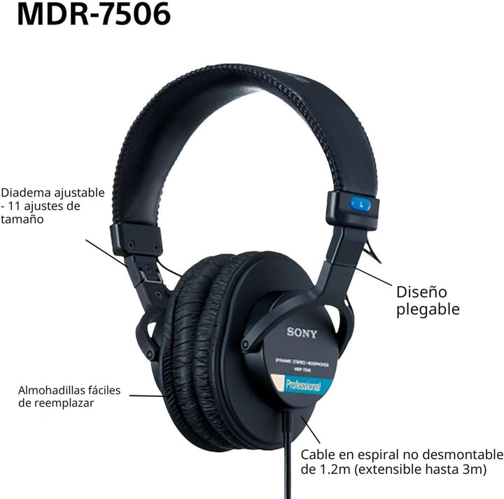Sony MDR7506 Auriculares profesionales de diafragma grande