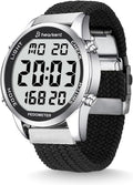 Hearkent Reloj podómetro para mujeres para caminar, pasos y millas - Contador de pasos para calorías, impermeable 30M - Retroiluminación EL - Cuenta regresiva - Cronómetro - Rastreador de pasos sin